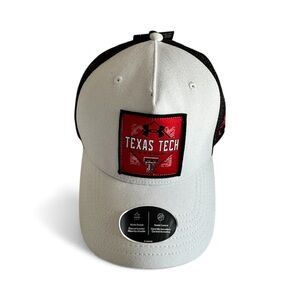 Texas Tech Red Raiders Under Armour White Adjustable Embroidered Cap Hat OS NWT